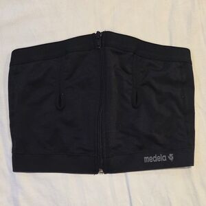 Medela Black Hands-Free Bustier Front-Zip Nursing and Pumping Bra Size L